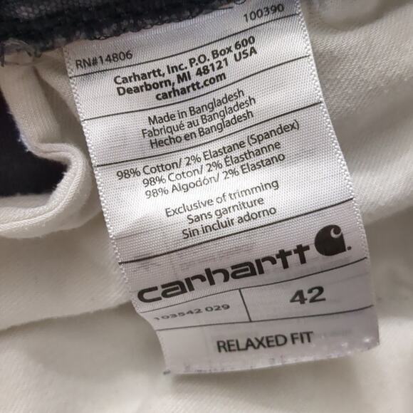 Carhartt Men's Gray Relaxed Fit Cotton Cargo Shorts Size 42 - Picture 6 of 7